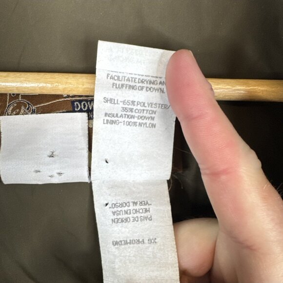 Vintage Walls Down Western Wear Brown Puffer Jacket Faux Fur Collar XL - Picture 7 of 8